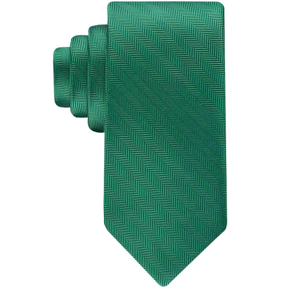 Tommy Hilfiger Men Marcus Solid Tie Hunter Green - Picture 1 of 2